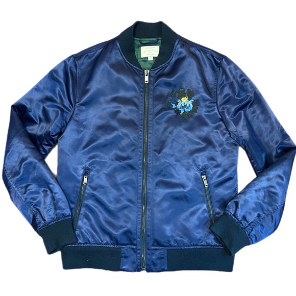 Club Monaco Jackets & Blazers - Blue floral satin club Monaco bomber